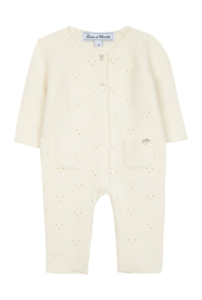 babypakje katoen met kasjmier - ivoor