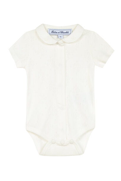 romper met ajour details - offwhite