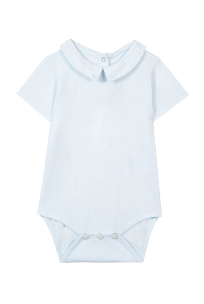 babyrompertje met polokraag - blauw