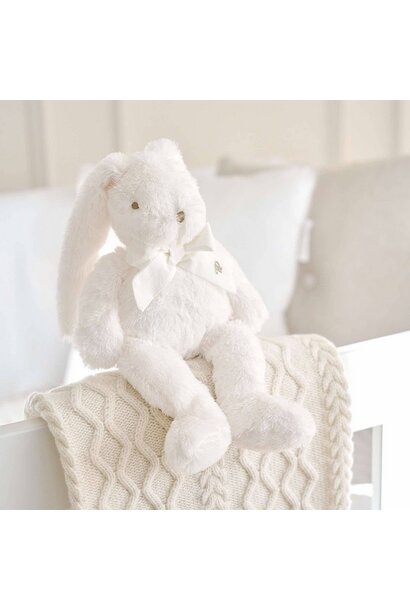 Muzikaal konijn strik wit - 30cm