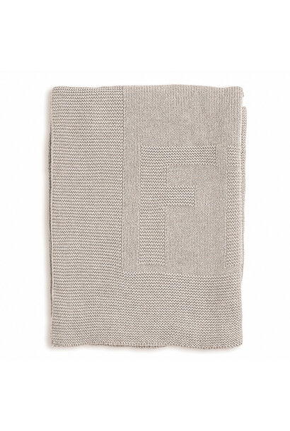 Gebreid deken 100x75cm - Essentials Beige