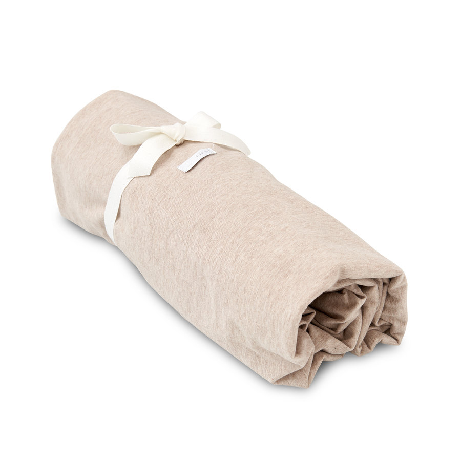 Hoeslaken ledikant 70x140 cm - Essentials Beige-1