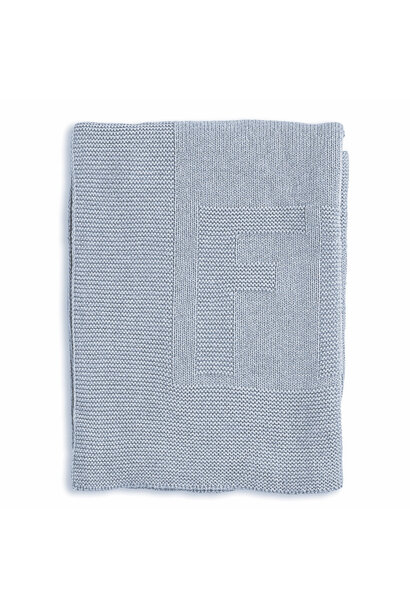 Gebreid deken 100x75cm - Essentials Azzuro Blue