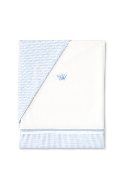 Donsovertrek ledikant - Essentials Azzuro Blue