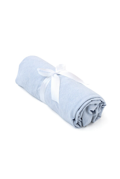 Hoeslaken ledikant 70x140cm - Essentials Azzuro Blue