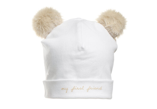  First - My First Collection babymutsje my first friend - wit/beige 