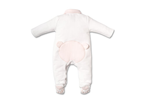  First boxpakje katoen met teddy - wit/roze 