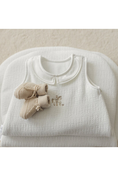 Carrousel Slaapzak 60cm 0-3 maanden kraag - Gewafeld