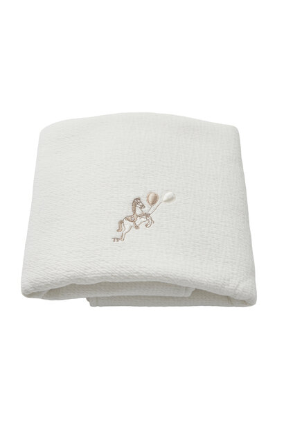 Carrousel Doopdeken voor wieg 65x80cm - Gewafeld