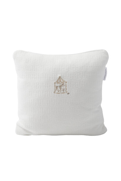 Carrousel Gewafeld Kussen geborduurd