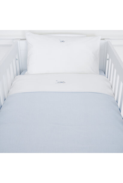 Classic Car Donsovertrek bed effen stof 100x135cm  + sloop