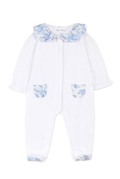 babypakje katoen met ruches - wit