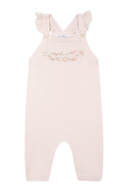 babypakje gebreid met ruches - roze