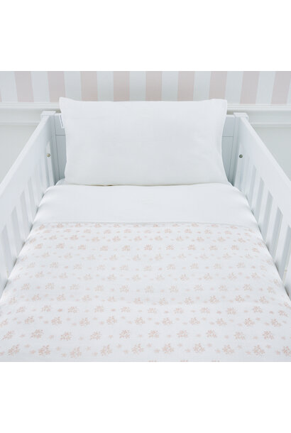 Flowers Donsovertrek bed bloemen 100x135cm  + sloop