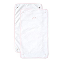 2x badstof handdoek voor verzorgingskussen - Crystal Pink