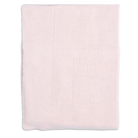 Gebreid deken katoen 100x75cm - Crystal Pink