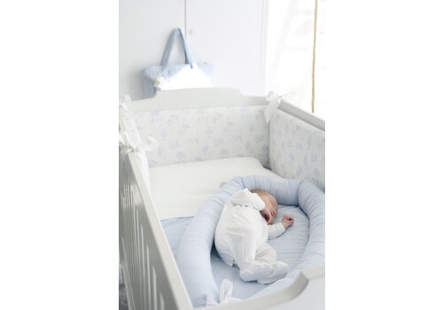  Théophile & Patachou Sweet Blue Bedbeschermer 70cm - Bedrukt (70x70x70cm) H:32cm 