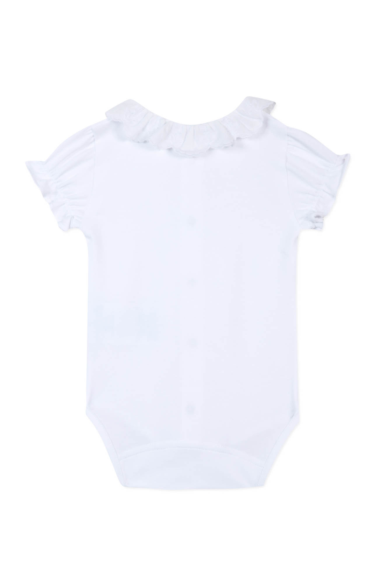 babyromper katoen met broderie kraagje - wit-3