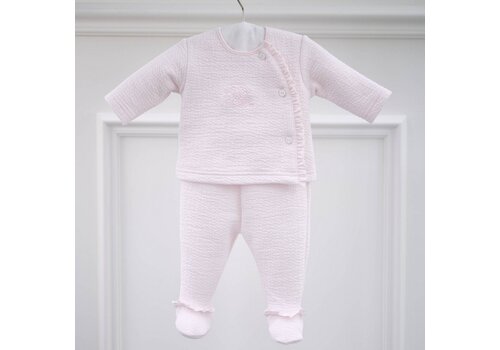  Théophile & Patachou Bloes jersey gewafeld + broek - Roze 