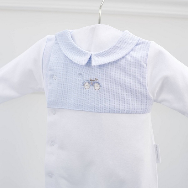 babypakje jersey plastron wagen -  Lichtblauw-2