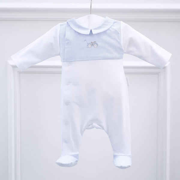 babypakje jersey plastron wagen -  Lichtblauw-1