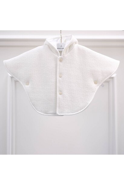 Geboorte poncho gewafeld – Ivoor