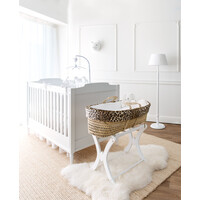 thumb-Rieten reiswieg met aankleding - Beige-1