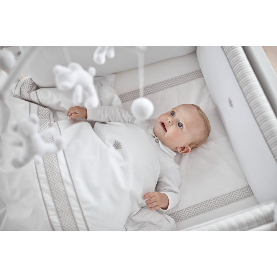 ledikant donsovertrek met sloop - Ethnic White-1