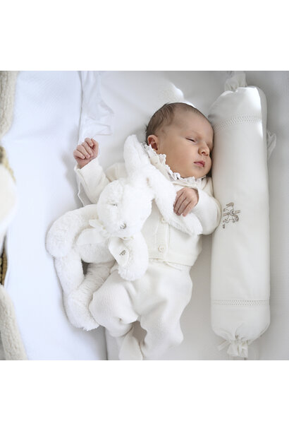 babyrompertje katoen kraagje in kant - Wit