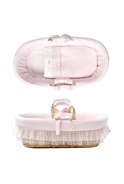 Rieten Reiswieg + aankleding - Crystal Pink