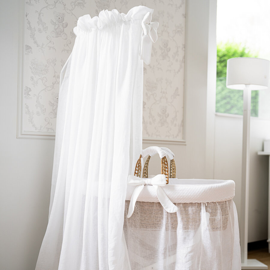 Hopefull White rieten reiswieg met bekleding-4