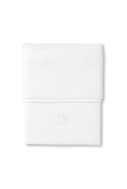Hopefull White omslagdeken met teddy 95x68cm