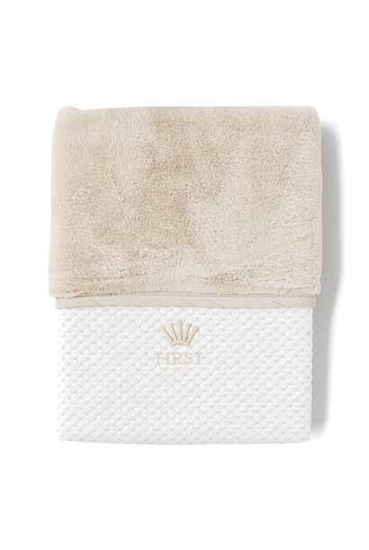 Silent Sands Deken eco bont voor babybed wit/beige