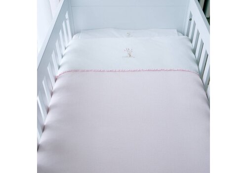  Théophile & Patachou Pink Garden Party Donsovertrek bed 100x135cm  + sloop 