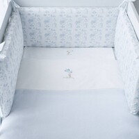 thumb-Blue Garden Party Donsovertrek bed 100x135cm  + sloop-3