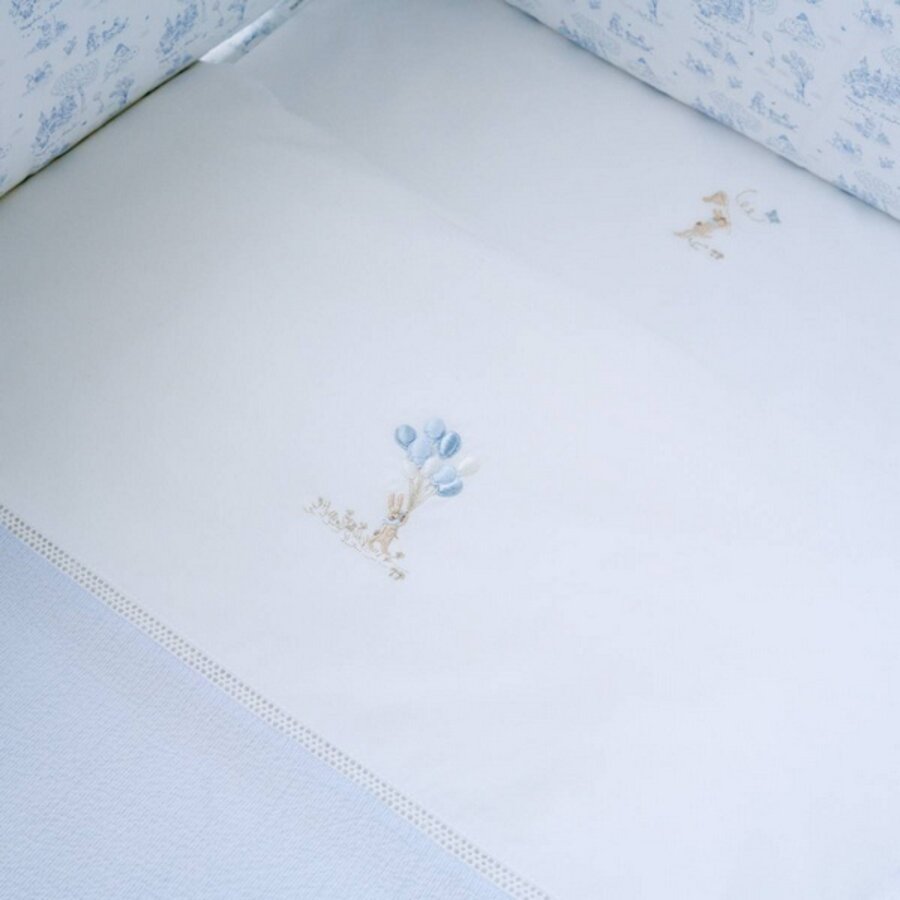 Blue Garden Party Donsovertrek bed 100x135cm  + sloop-2