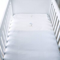 thumb-Blue Garden Party Donsovertrek bed 100x135cm  + sloop-1