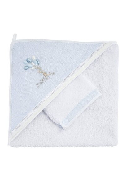 Blue Garden Party Kaphanddoek + washandje