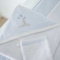 thumb-Blue Garden Party Kaphanddoek + washandje-2