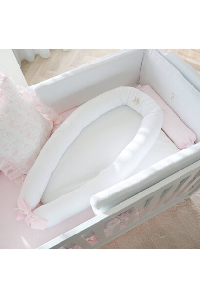 Pink Garden Party Baby nestje - Gewafeld