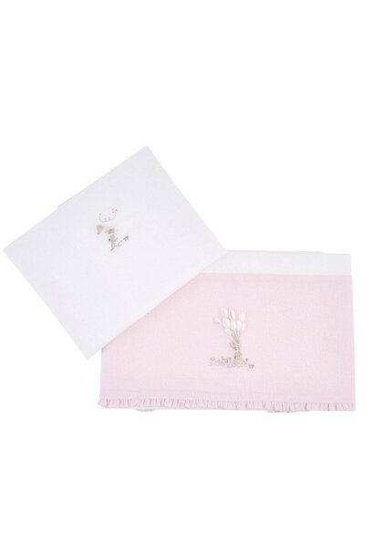 Pink Garden Party Laken bed 105x170cm + sloop