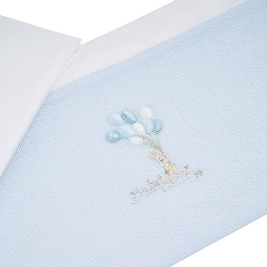 Blue Garden Party Laken bed 105x170cm + sloop-2