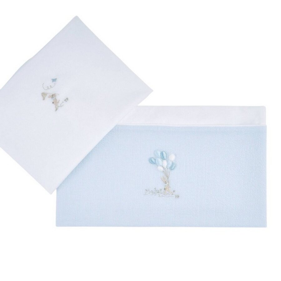 Blue Garden Party Laken bed 105x170cm + sloop-1