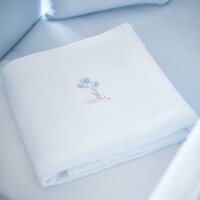 thumb-Blue Garden Party Doopdeken 100x135cm - Jersey-3