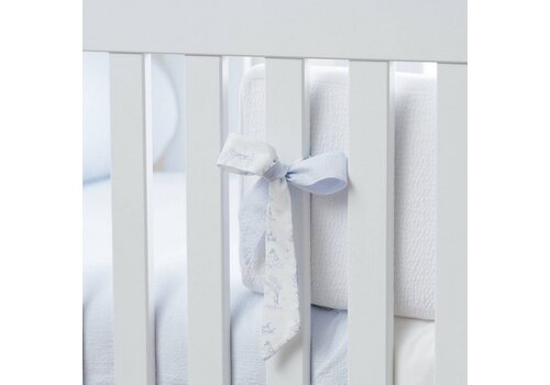  Théophile & Patachou Blue Garden Party Bedbeschermer 210 cm - Gewafeld H: 23 cm 