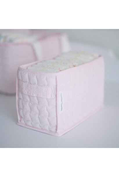 Pink Garden Party Verzorgingsmand voor luiers  - Gewatteerd