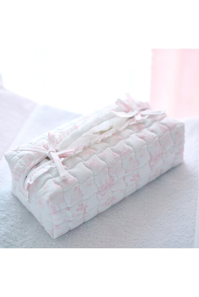 Pink Garden Party Gedrukt hoes voor kleenex-doos - Gewatteerd