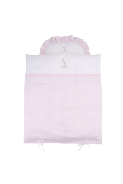 Pink Garden Party Donsovertrek wieg 80x70cm + sloop