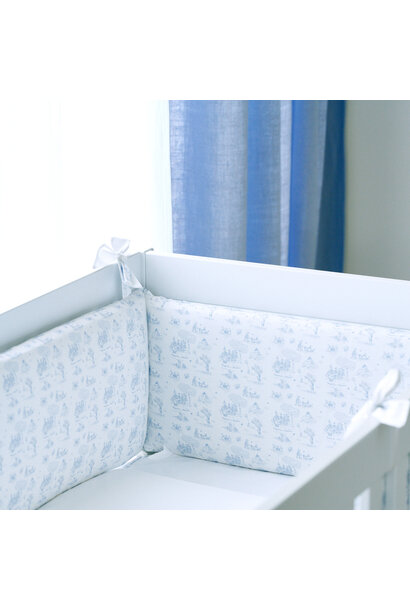 Blue Garden Party Bedbeschermer 70cm - Katoen (70x70x70cm) H:30cm gedrukt
