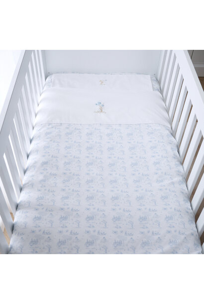 Blue Garden Party Gedrukt donsovertrek bed 100x135cm  + sloop